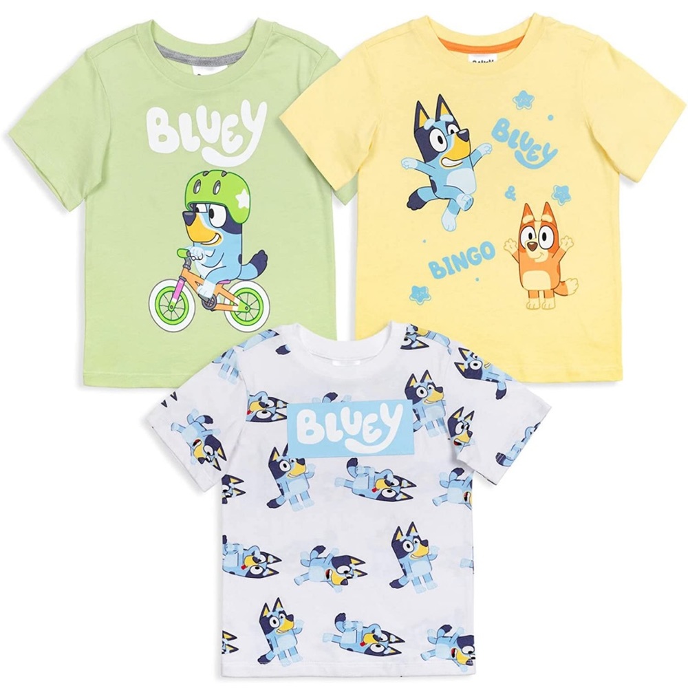 Bluey Short Sleeve Tshirts-Set of 3. New in package!
